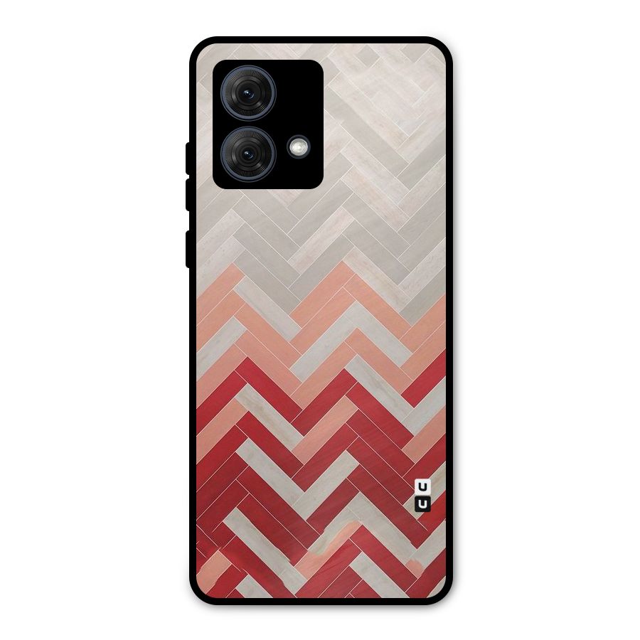 Reds and Greys Metal Back Case for Moto G84