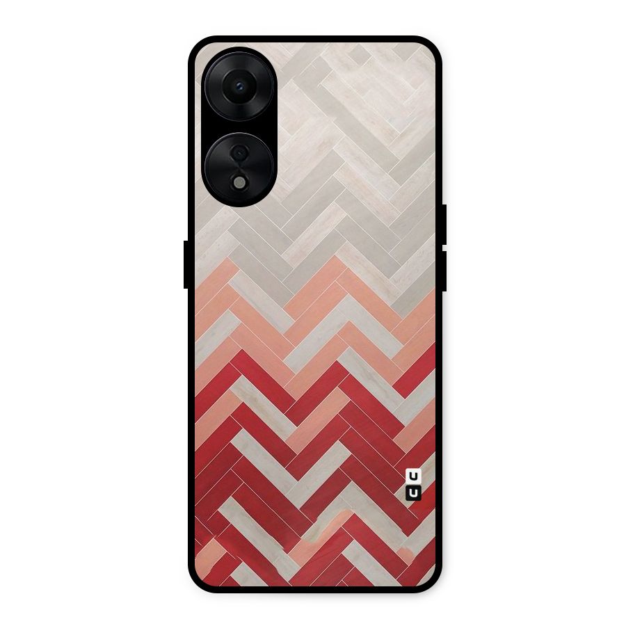 Reds and Greys Metal Back Case for Oppo A78 5G