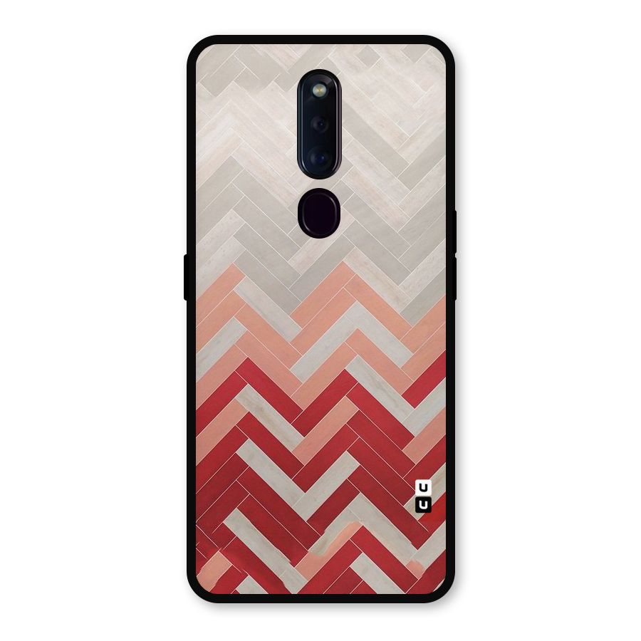 Reds and Greys Metal Back Case for Oppo F11 Pro