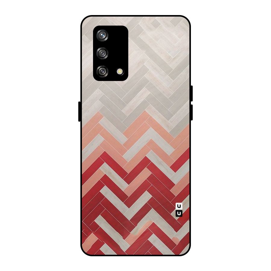 Reds and Greys Metal Back Case for Oppo F19