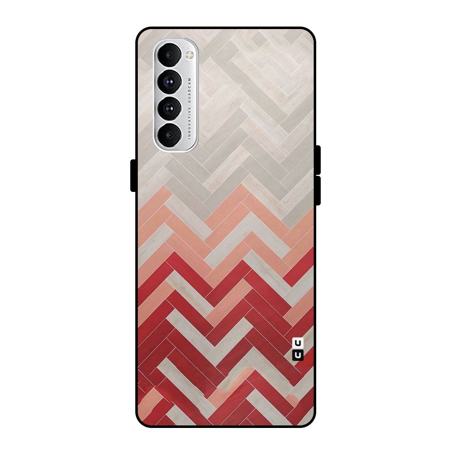 Reds and Greys Metal Back Case for Oppo Reno4 Pro