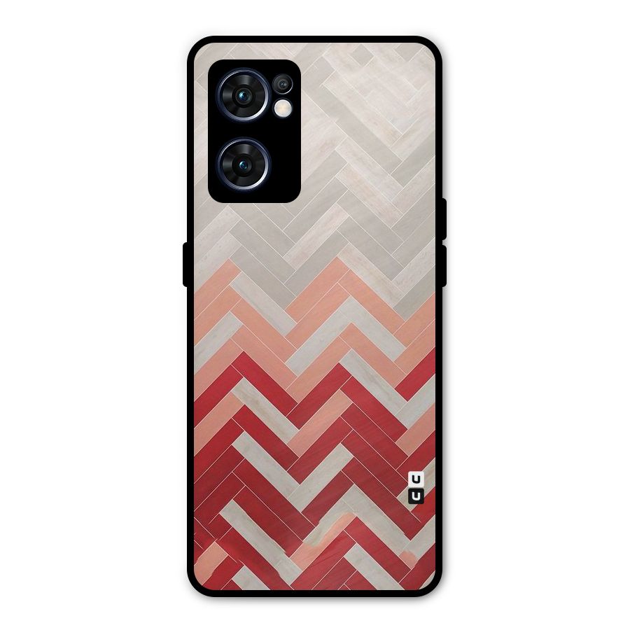 Reds and Greys Metal Back Case for Oppo Reno7 5G