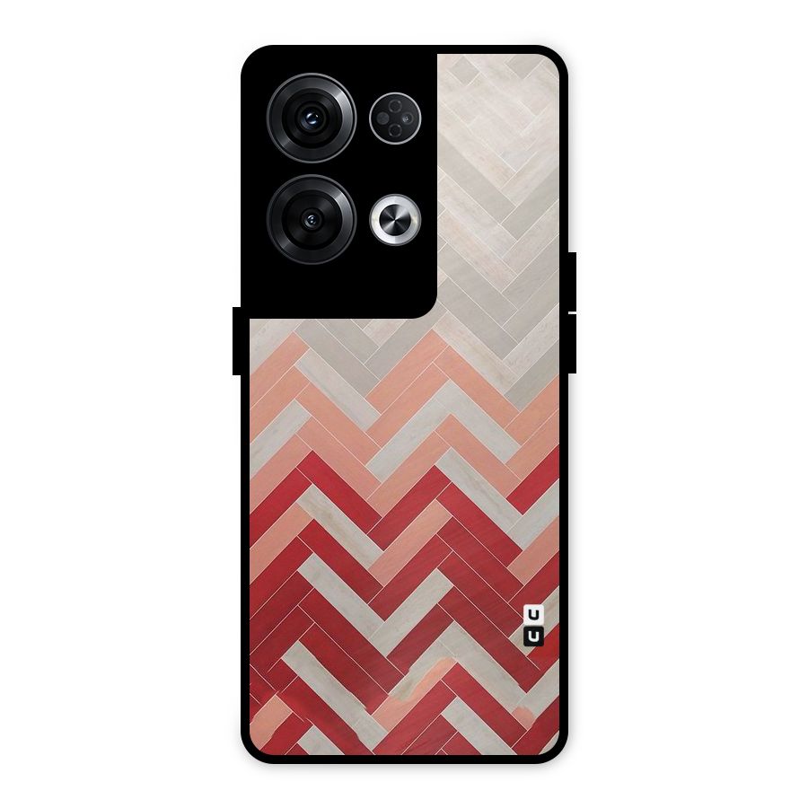 Reds and Greys Metal Back Case for Oppo Reno8 Pro 5G