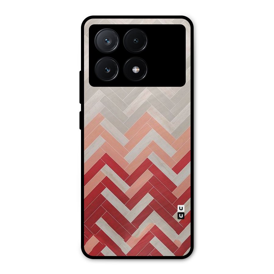 Reds and Greys Metal Back Case for Poco X6 Pro