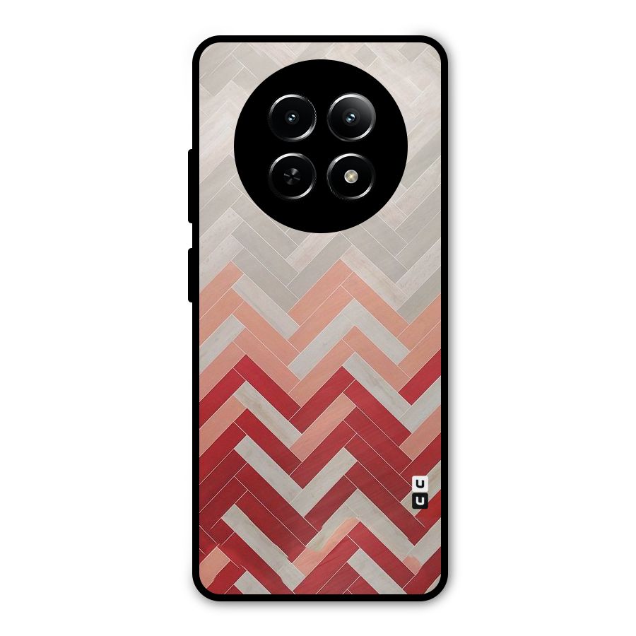 Reds and Greys Metal Back Case for Realme 12 5G