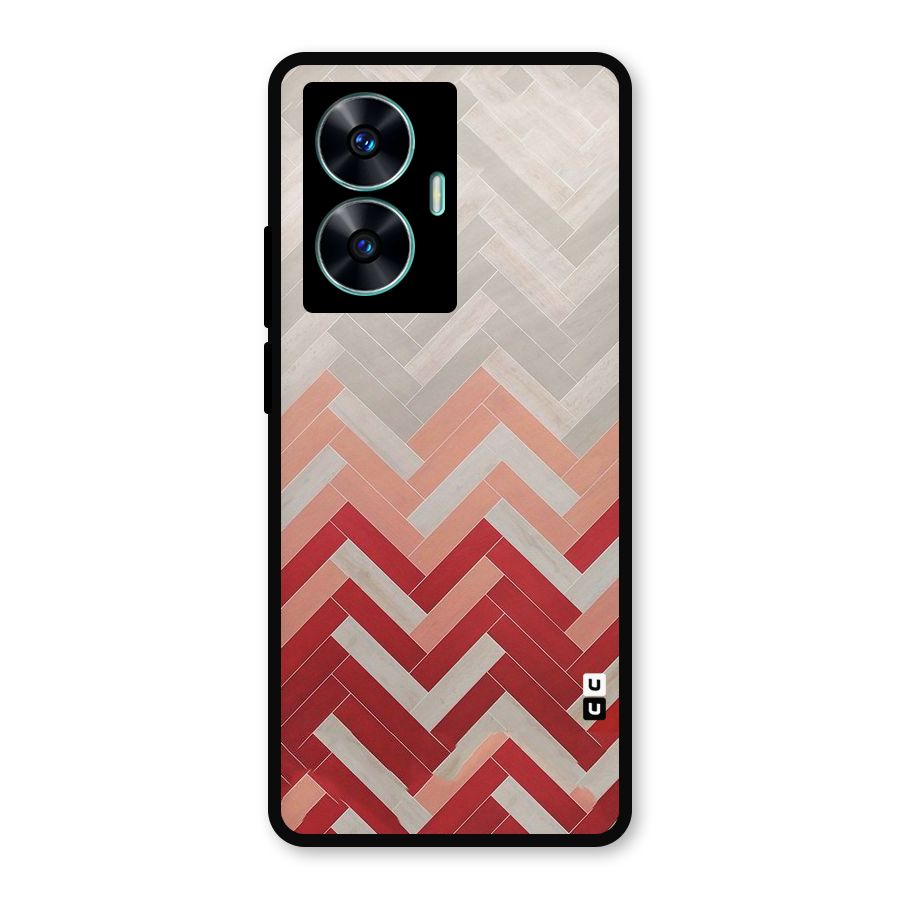 Reds and Greys Metal Back Case for Realme C55