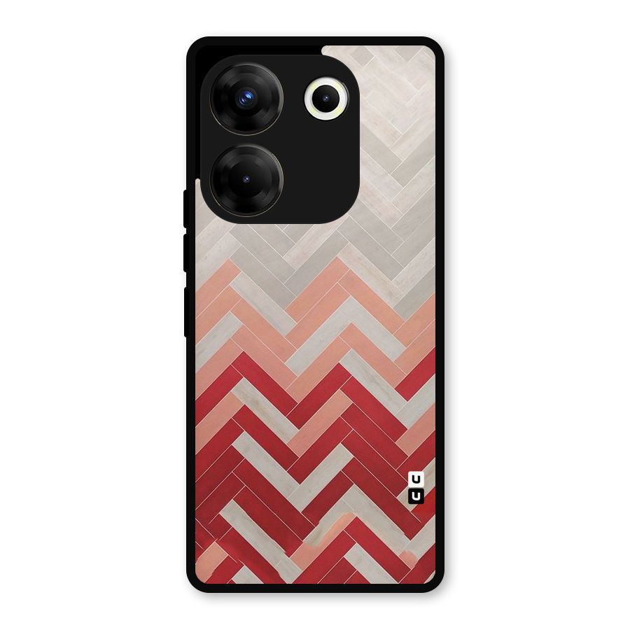 Reds and Greys Metal Back Case for Tecno Camon 20 Pro