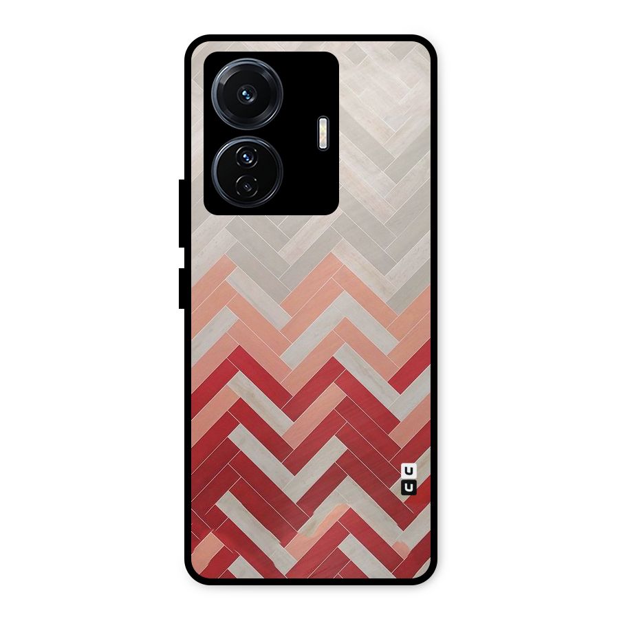 Reds and Greys Metal Back Case for Vivo T1 Pro