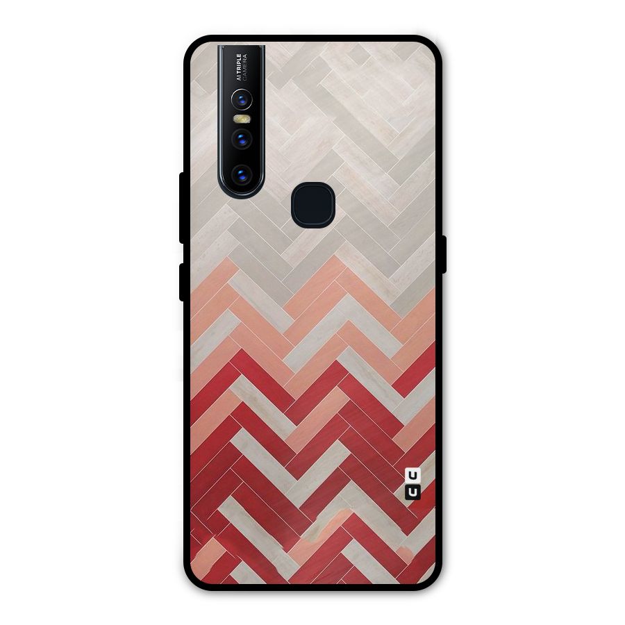 Reds and Greys Metal Back Case for Vivo V15