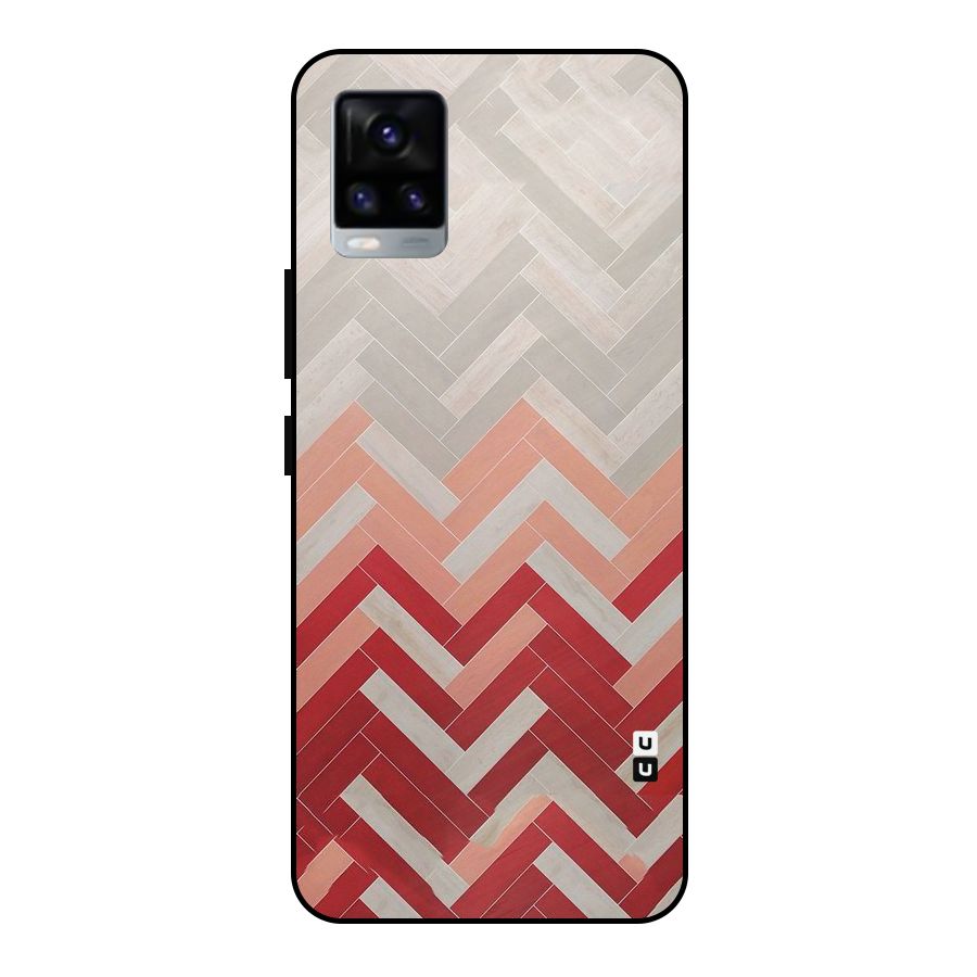 Reds and Greys Metal Back Case for Vivo V20 2021