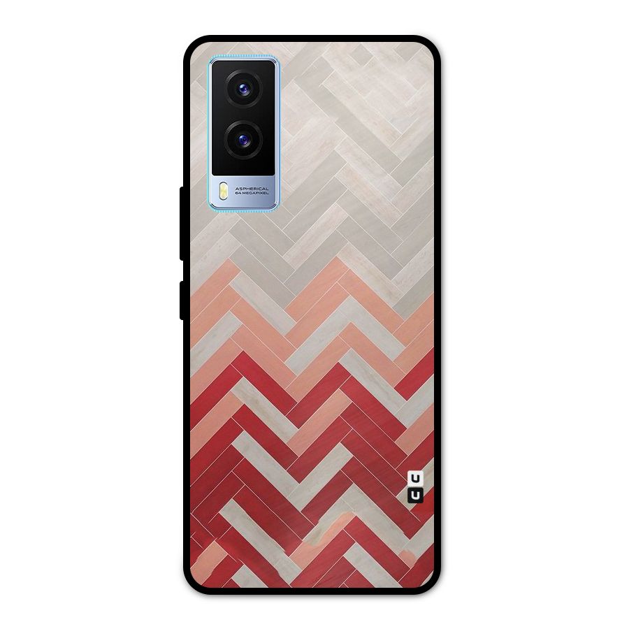 Reds and Greys Metal Back Case for Vivo V21e 5G