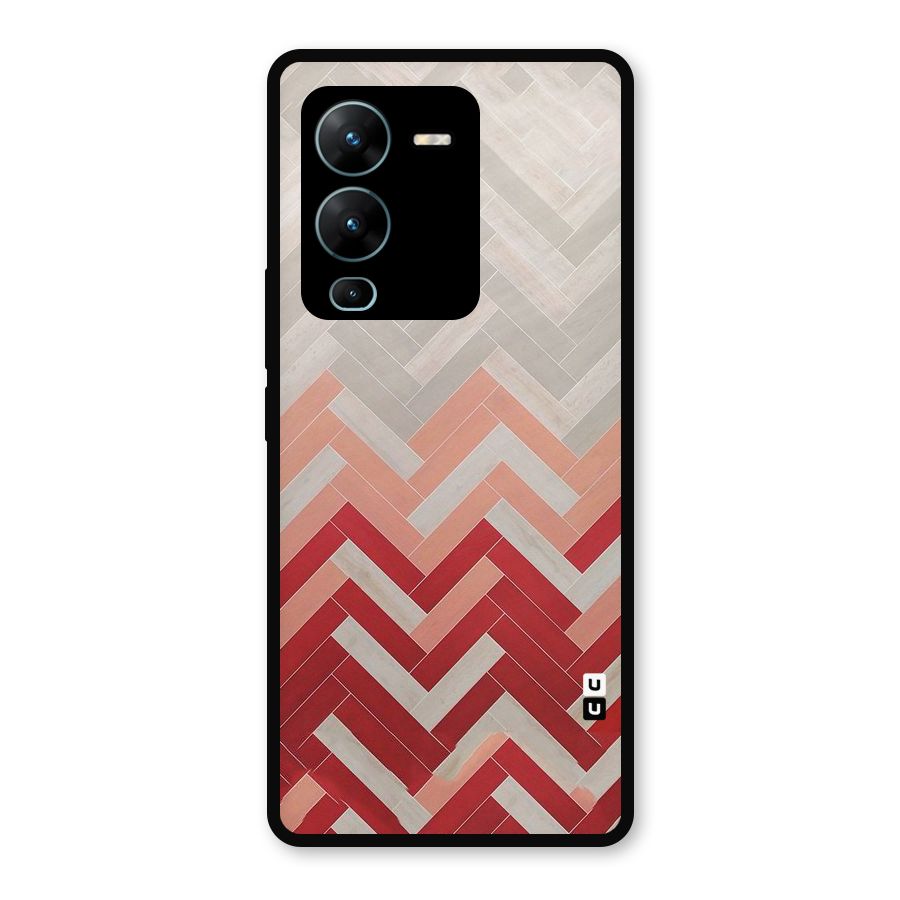 Reds and Greys Metal Back Case for Vivo V25 Pro