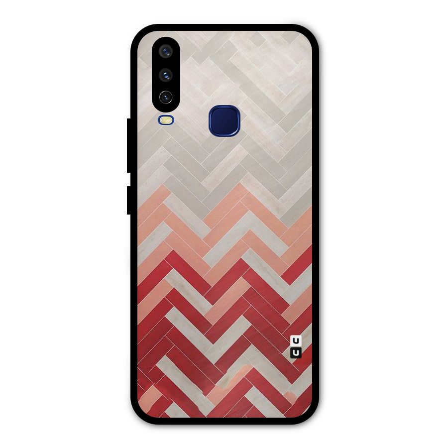 Reds and Greys Metal Back Case for Vivo Y12