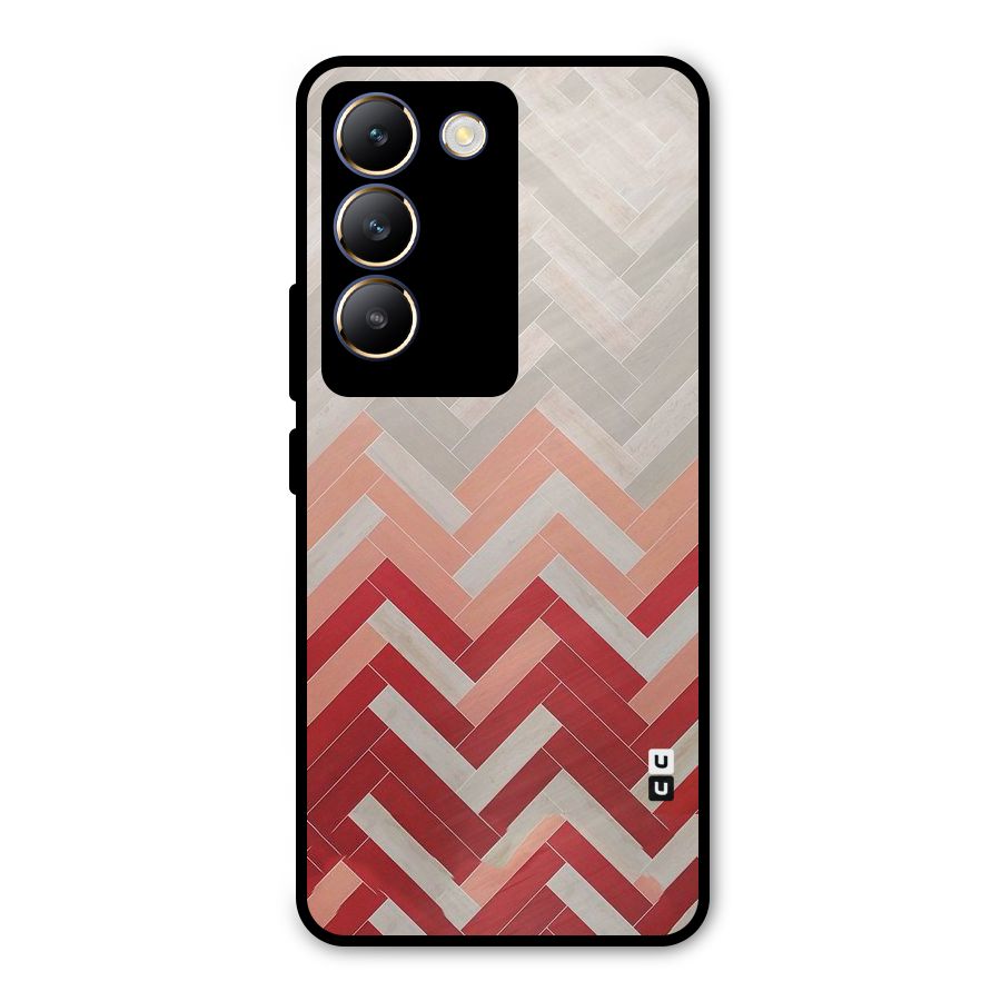 Reds and Greys Metal Back Case for Vivo Y200e