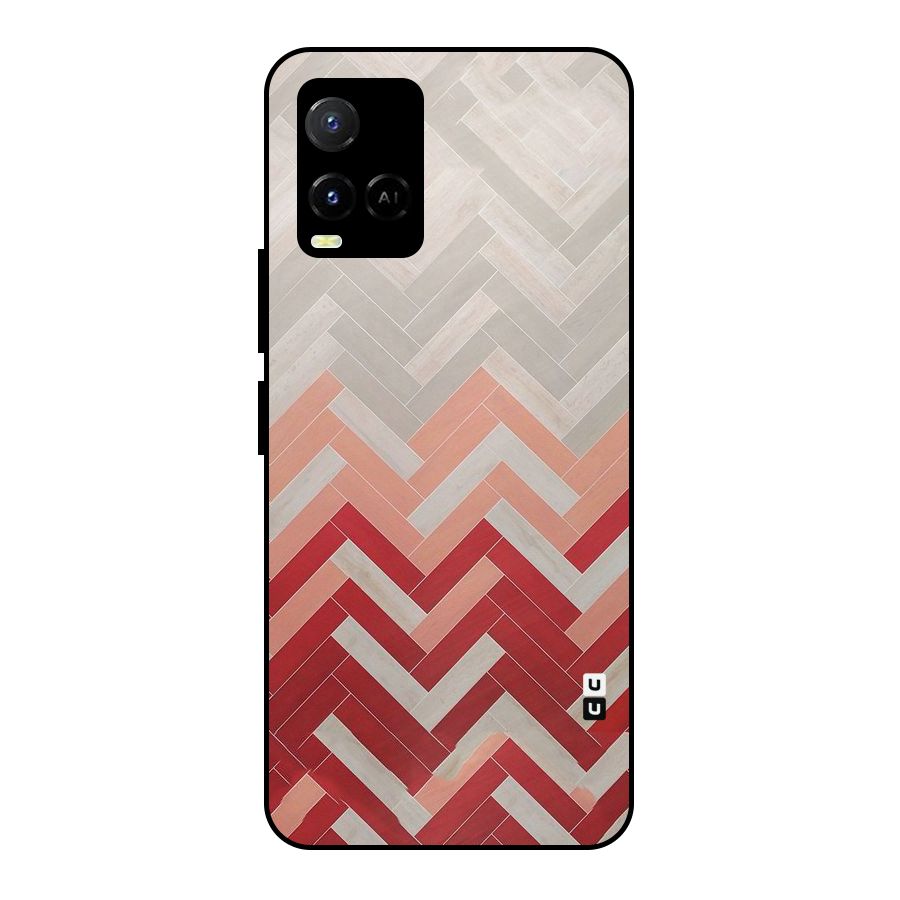 Reds and Greys Metal Back Case for Vivo Y21