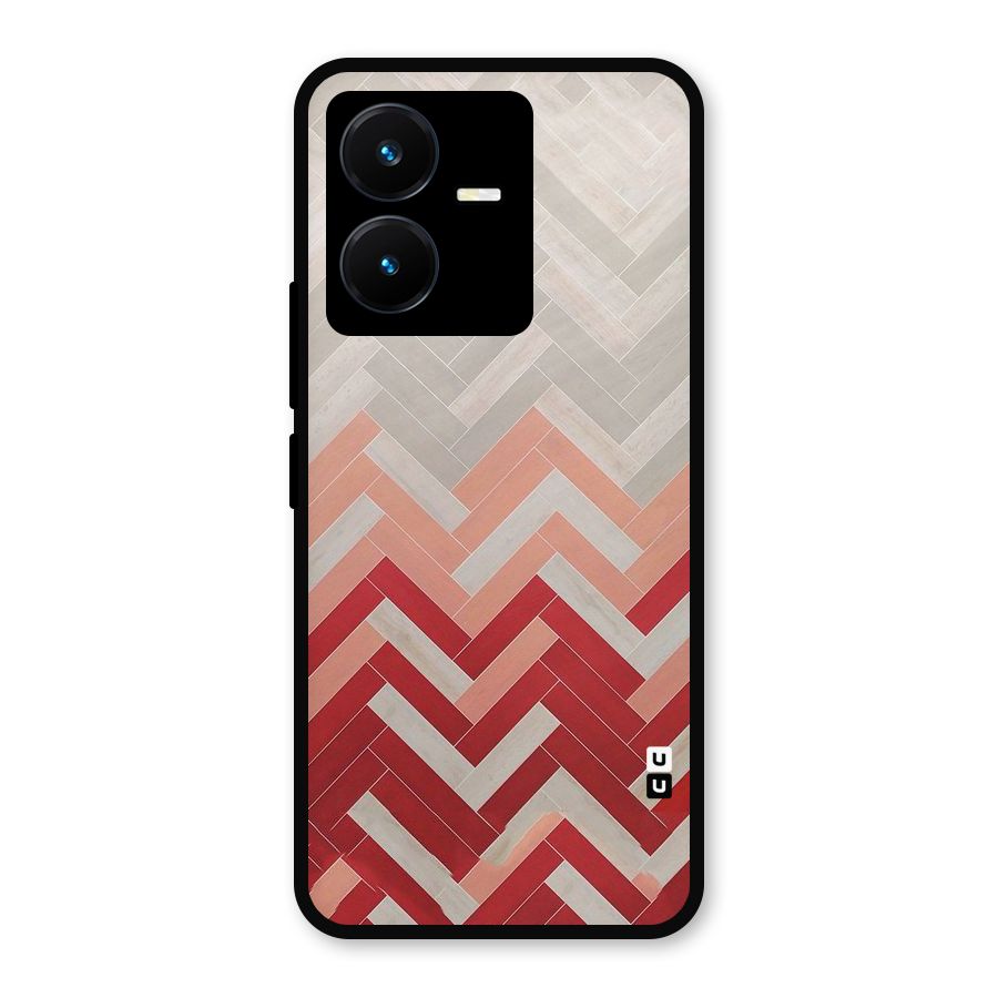 Reds and Greys Metal Back Case for Vivo Y22
