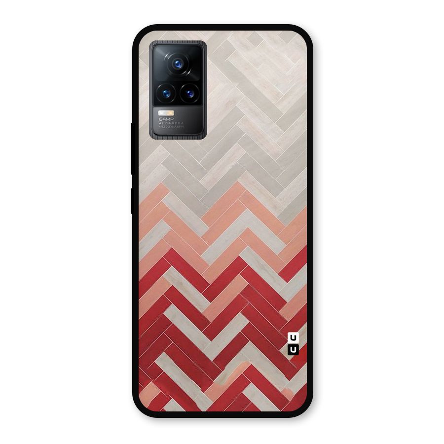 Reds and Greys Metal Back Case for Vivo Y73