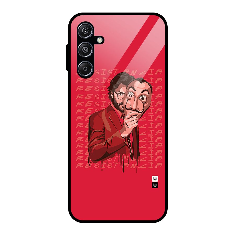 Resistancia Professor Art Glass Back Case for Galaxy M34 5G