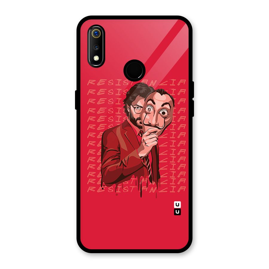 Resistancia Professor Art Glass Back Case for Realme 3i
