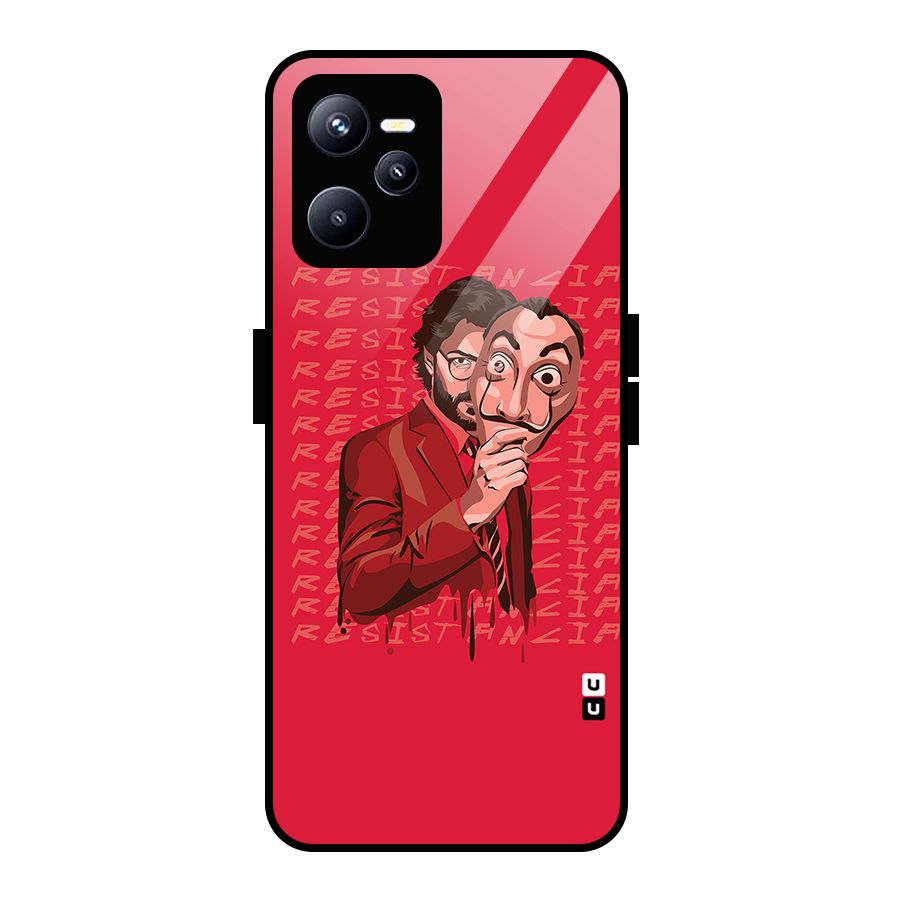 Resistancia Professor Art Glass Back Case for Realme C35