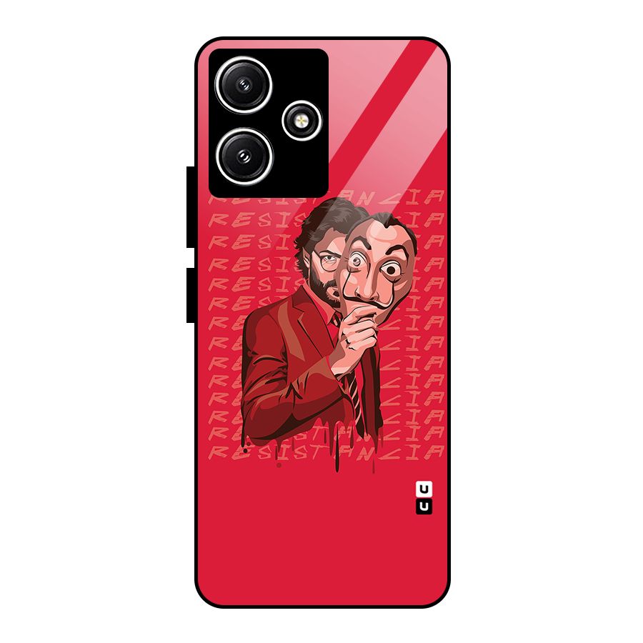 Resistancia Professor Art Glass Back Case for Redmi 12 5G