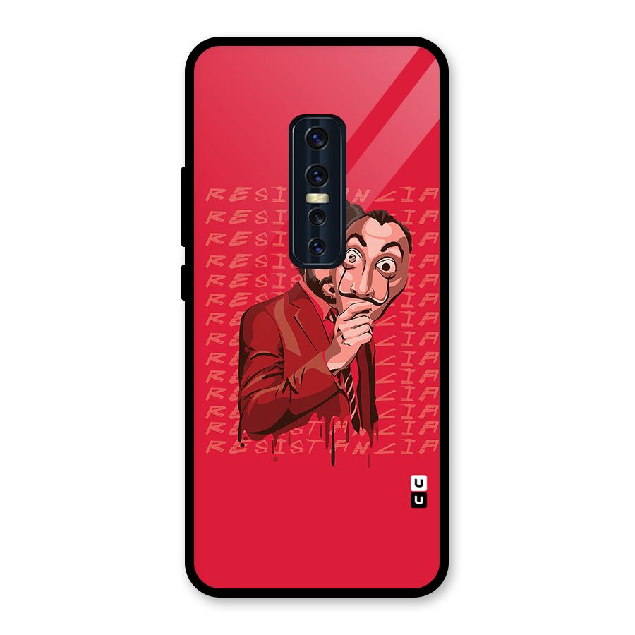 Resistancia Professor Art Glass Back Case for Vivo V17 Pro
