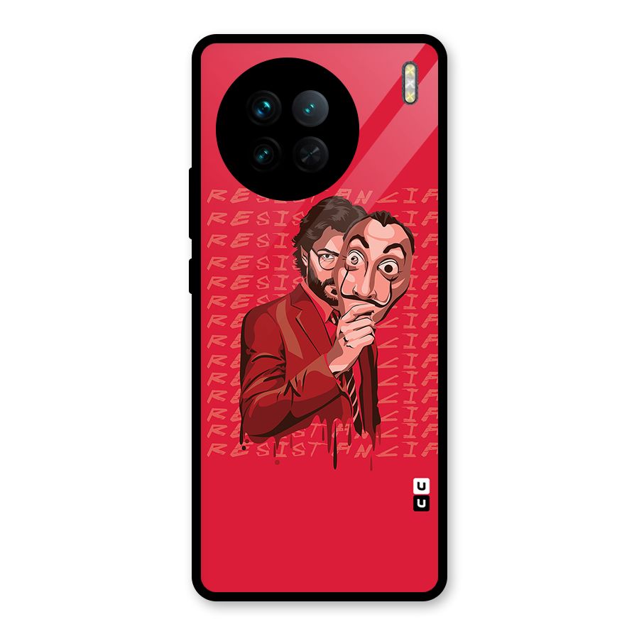 Resistancia Professor Art Glass Back Case for Vivo X90