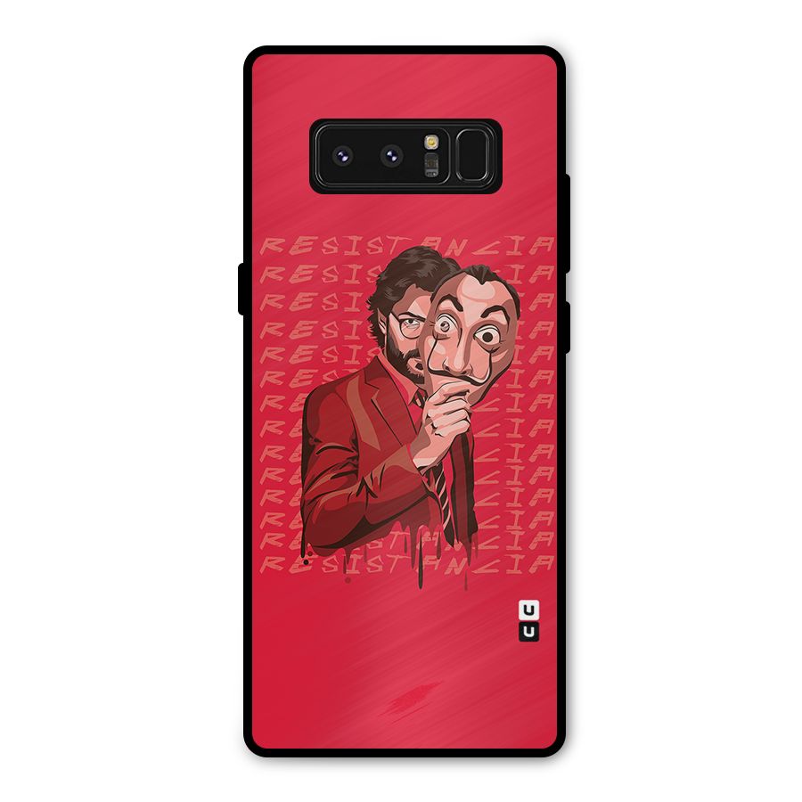 Resistancia Professor Art Metal Back Case for Galaxy Note 8