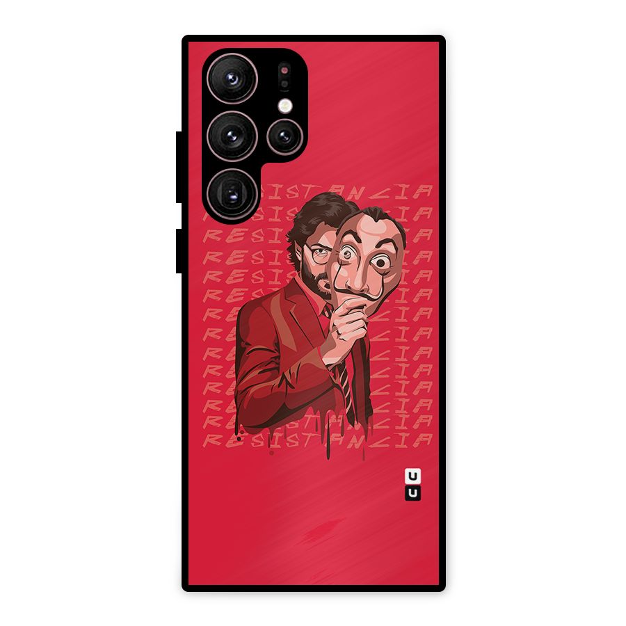 Resistancia Professor Art Metal Back Case for Galaxy S22 Ultra 5G