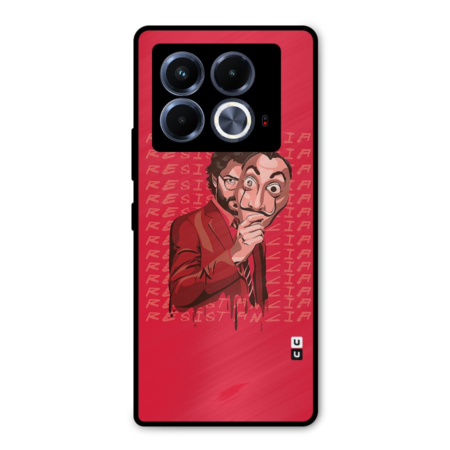 Resistancia Professor Art Metal Back Case for Infinix Note 40 5G