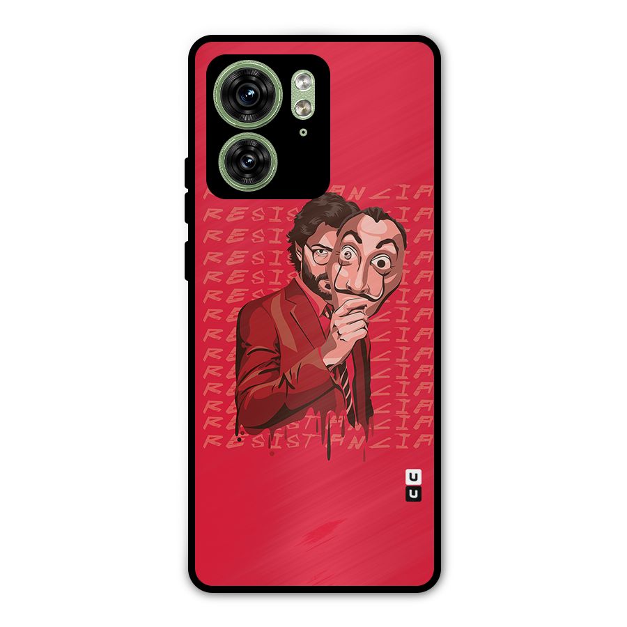 Resistancia Professor Art Metal Back Case for Motorola Edge 40 5G