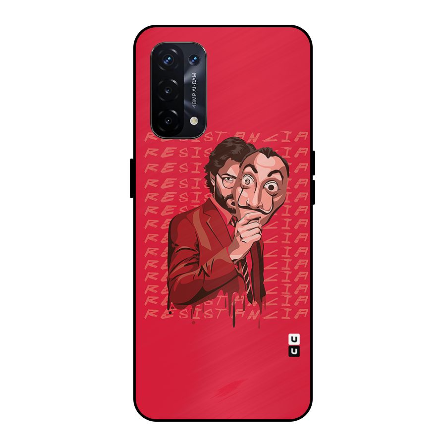 Resistancia Professor Art Metal Back Case for Oppo A74 5G