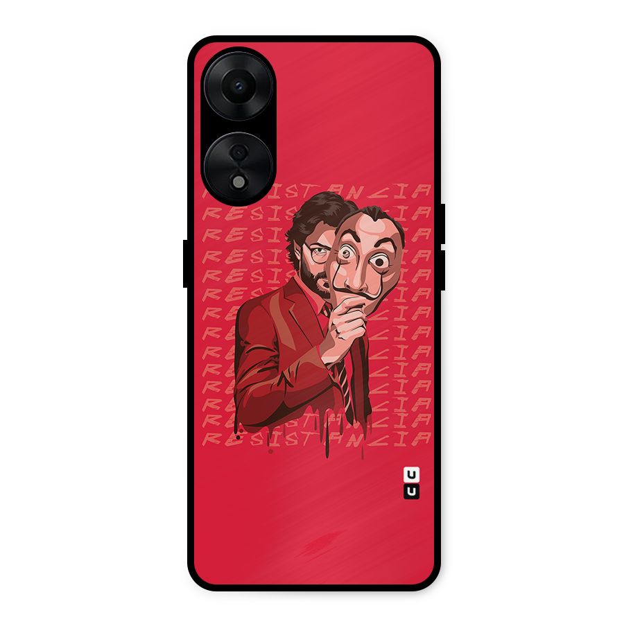 Resistancia Professor Art Metal Back Case for Oppo A78 5G