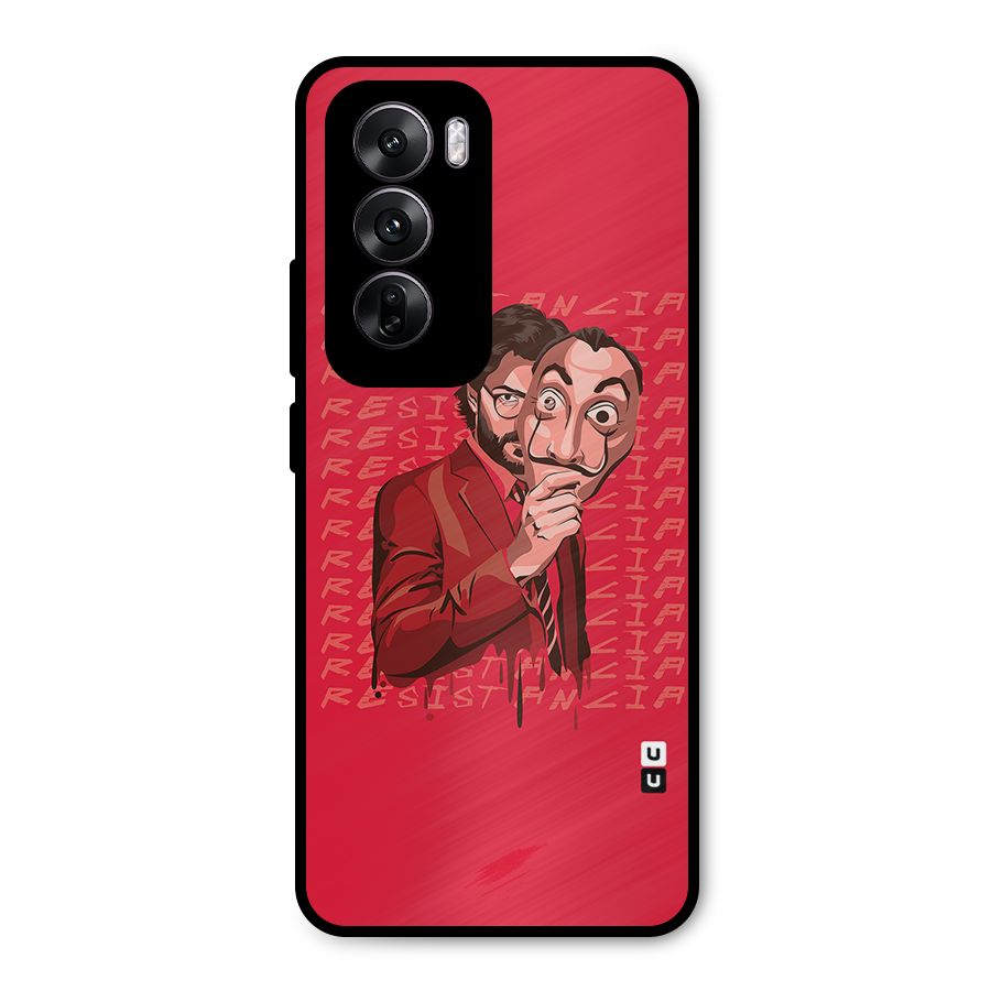 Resistancia Professor Art Metal Back Case for Oppo Reno12