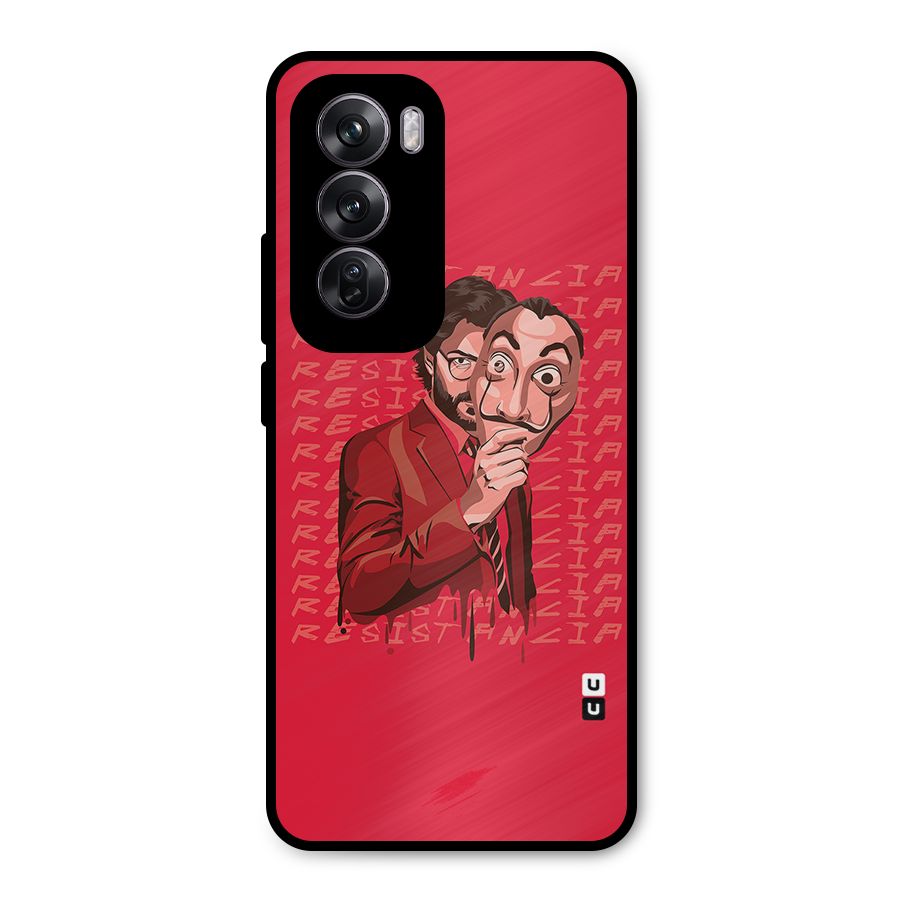 Resistancia Professor Art Metal Back Case for Oppo Reno12 Pro