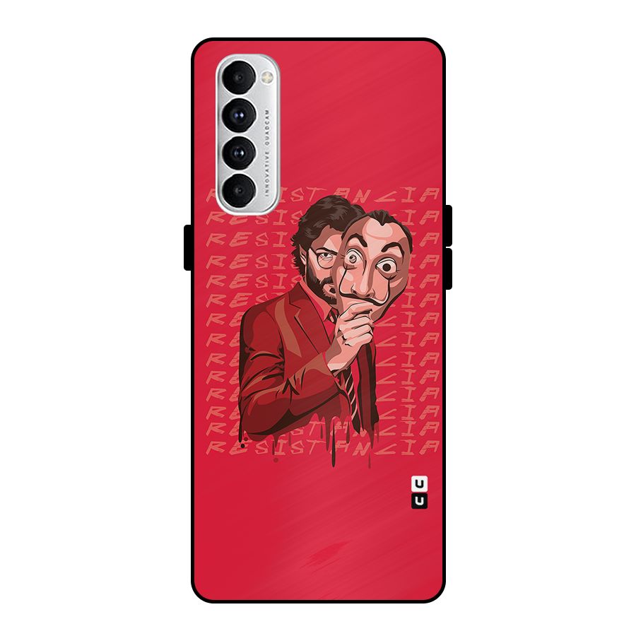 Resistancia Professor Art Metal Back Case for Oppo Reno4 Pro