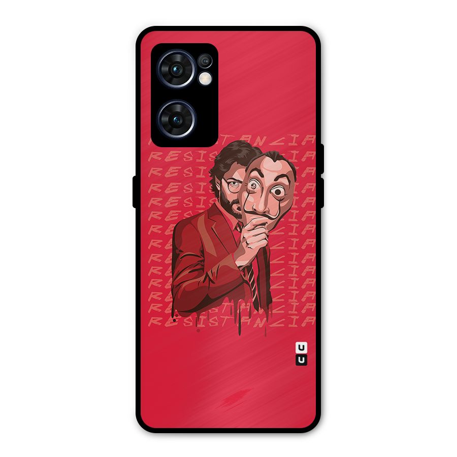 Resistancia Professor Art Metal Back Case for Oppo Reno7 5G