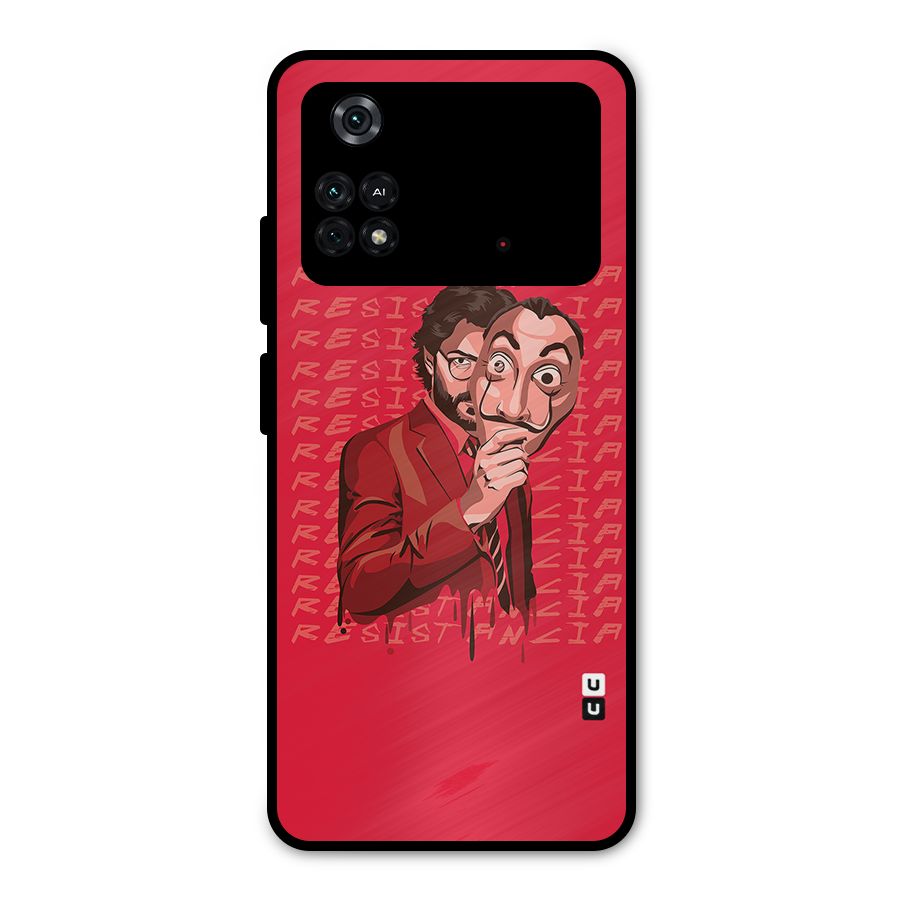 Resistancia Professor Art Metal Back Case for Poco M4 Pro 4G