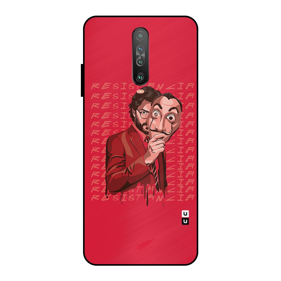 Resistancia Professor Art Metal Back Case for Poco X2