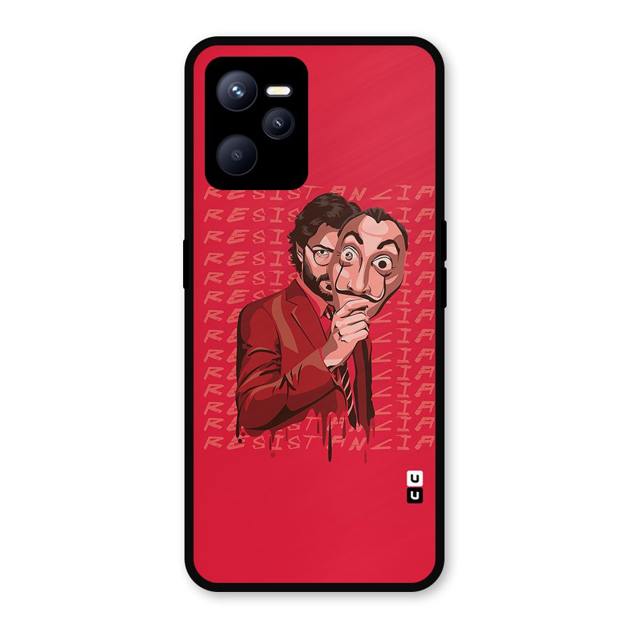 Resistancia Professor Art Metal Back Case for Realme C35