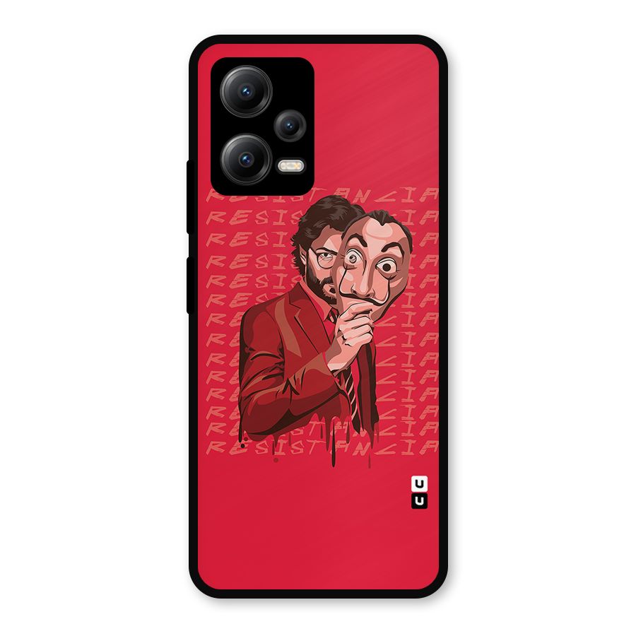 Resistancia Professor Art Metal Back Case for Redmi Note 12 5G