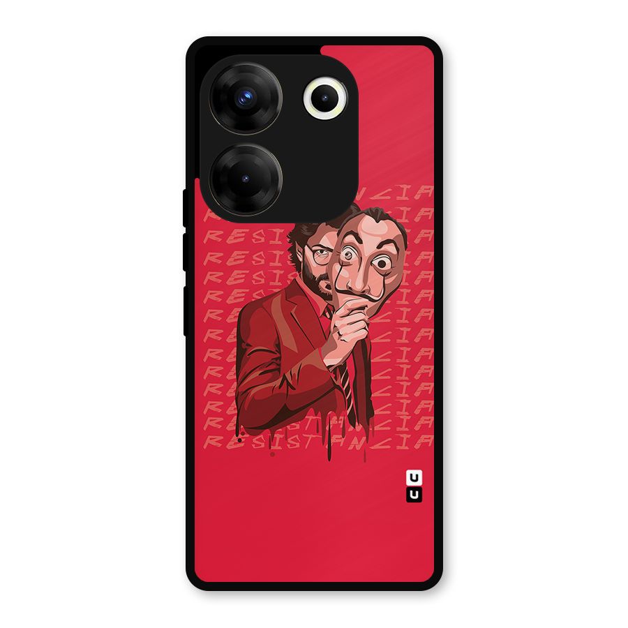 Resistancia Professor Art Metal Back Case for Tecno Camon 20