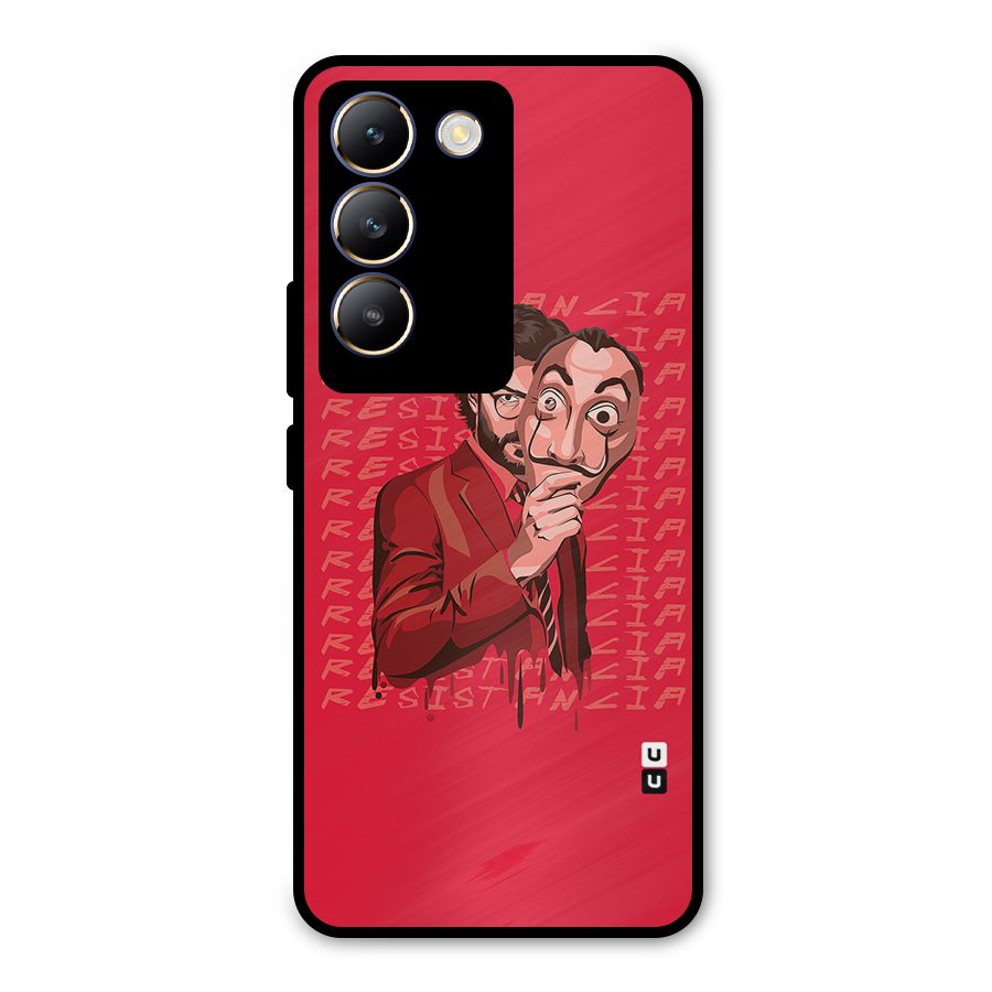 Resistancia Professor Art Metal Back Case for Vivo T3 5G