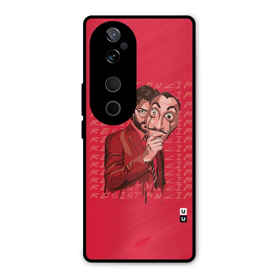 Resistancia Professor Art Metal Back Case for Vivo T3 Ultra