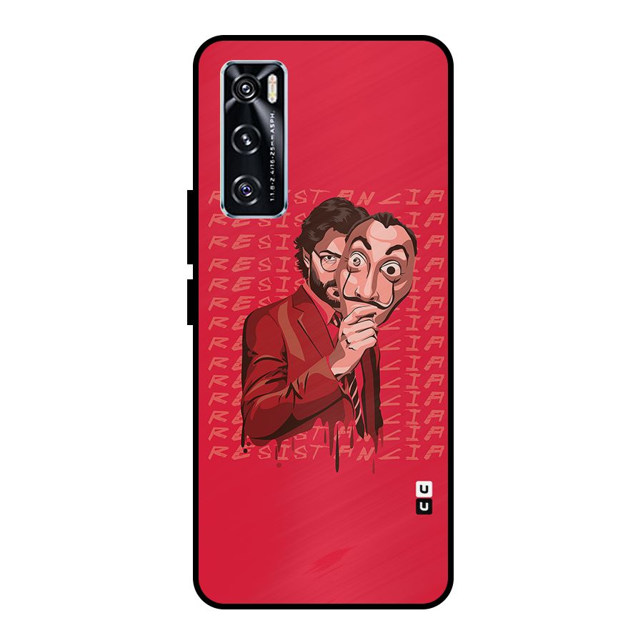 Resistancia Professor Art Metal Back Case for Vivo V20 SE