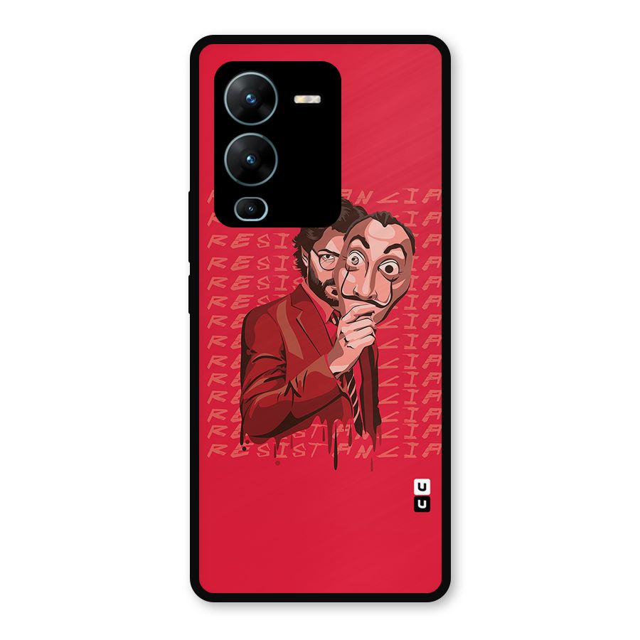 Resistancia Professor Art Metal Back Case for Vivo V25 Pro