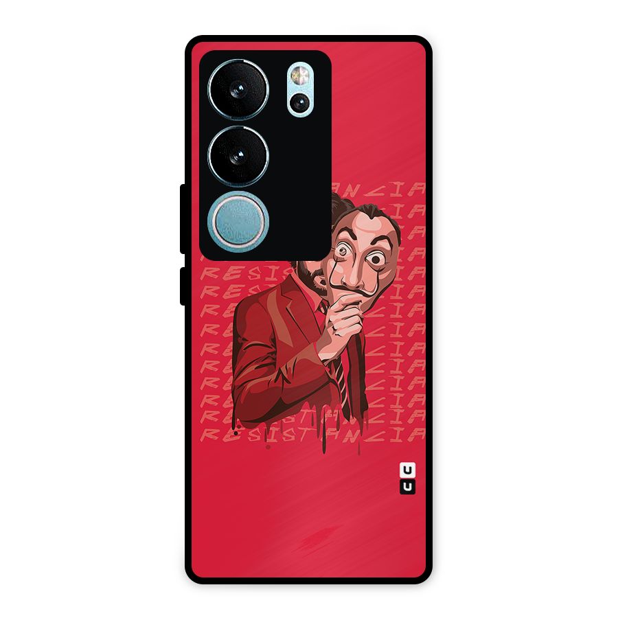 Resistancia Professor Art Metal Back Case for Vivo V29 Pro