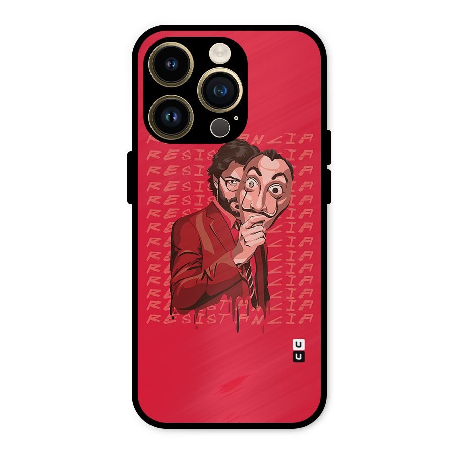 Resistancia Professor Art Metal Back Case for iPhone 14 Pro