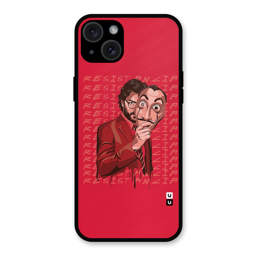 Resistancia Professor Art Metal Back Case for iPhone 15 Plus