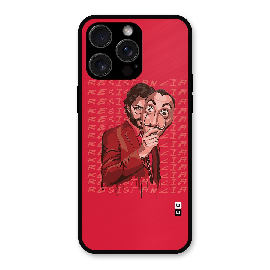 Resistancia Professor Art Metal Back Case for iPhone 15 Pro Max